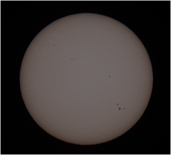Il Sole stamane alle 10.30